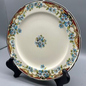 Vintage gold rimmed floral plate